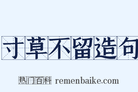 寸草不留造句是什么意思的图片